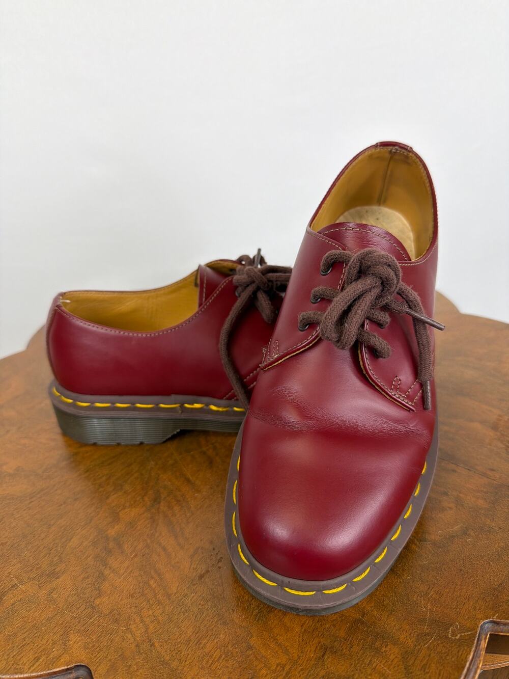 Vintage Dr. Martens Made in England Oxblood 3-Eye Leather Oxfords Men's Size 6